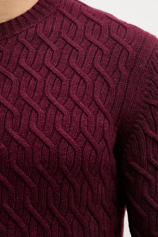 Sveter s prímesou vlny United Colors of Benetton 1335U10A9 burgundské