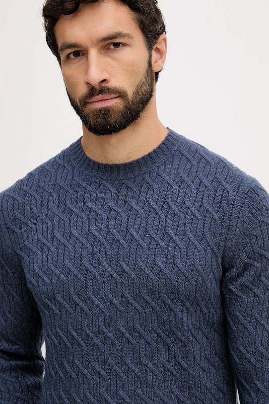 United Colors of Benetton sweter z dodatkiem wełny niebieski 1335U10A9