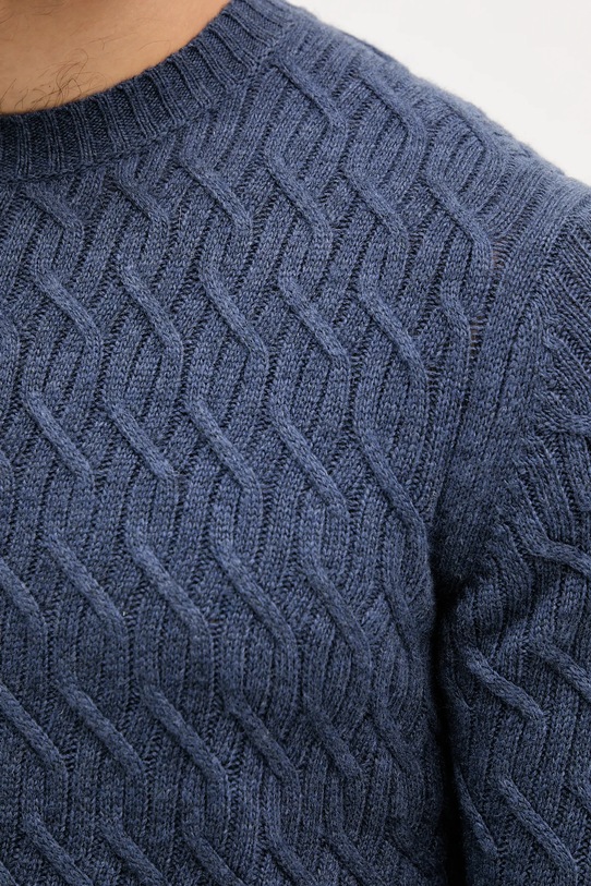 United Colors of Benetton sweter z dodatkiem wełny 1335U10A9 niebieski