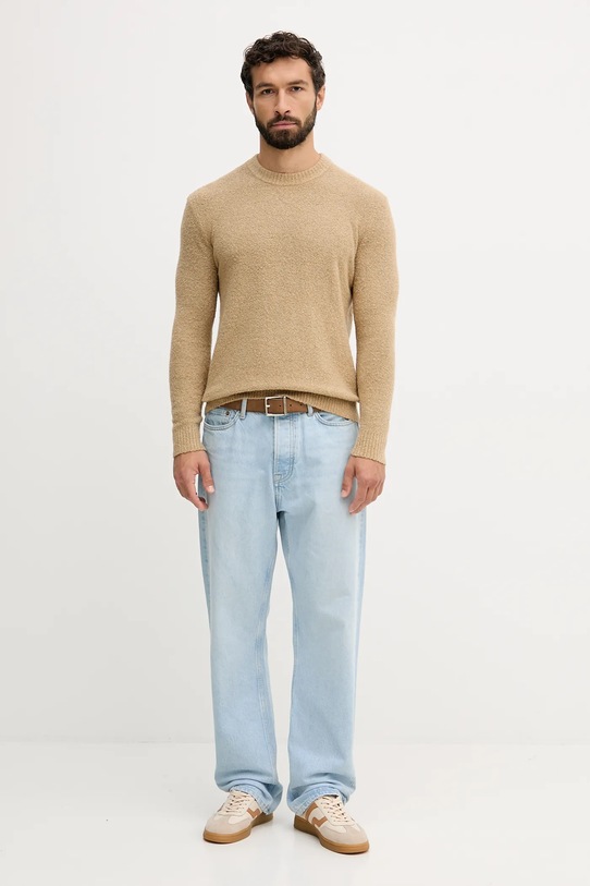 Sveter s prímesou vlny United Colors of Benetton 1L5YU10AD béžová AW25