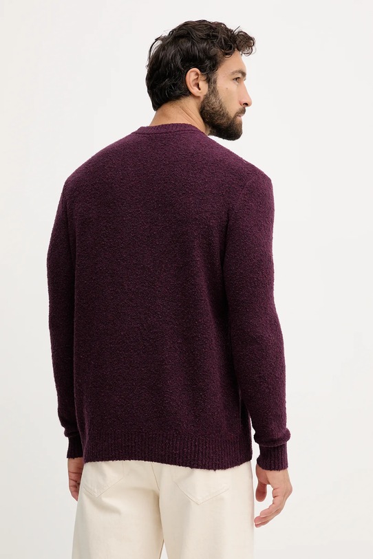 Odzież United Colors of Benetton sweter z domieszką wełny 1L5YU10AD bordowy