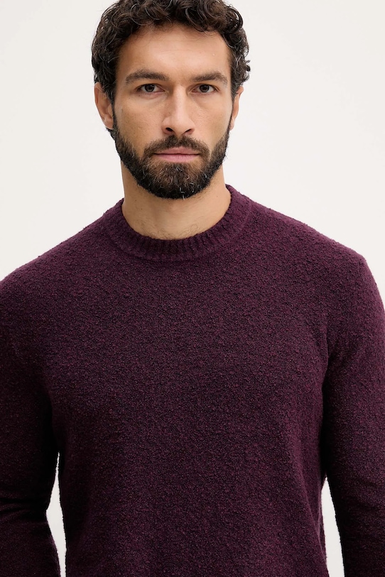 Свитер с примесью шерсти United Colors of Benetton бордо 1L5YU10AD