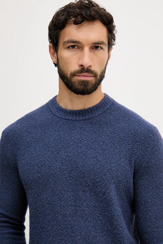 United Colors of Benetton sweter z domieszką wełny niebieski 1L5YU10AD