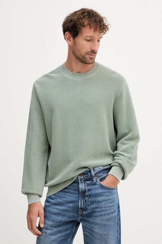 Памучен пуловер Armani Exchange памук зелен XM000915.AF11967
