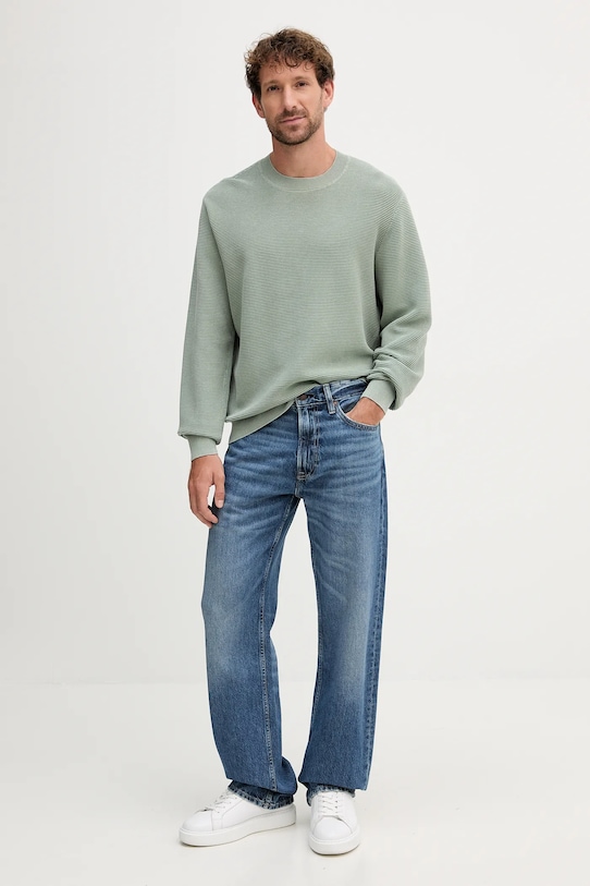 Armani Exchange pulover de bumbac XM000915.AF11967 verde AW25