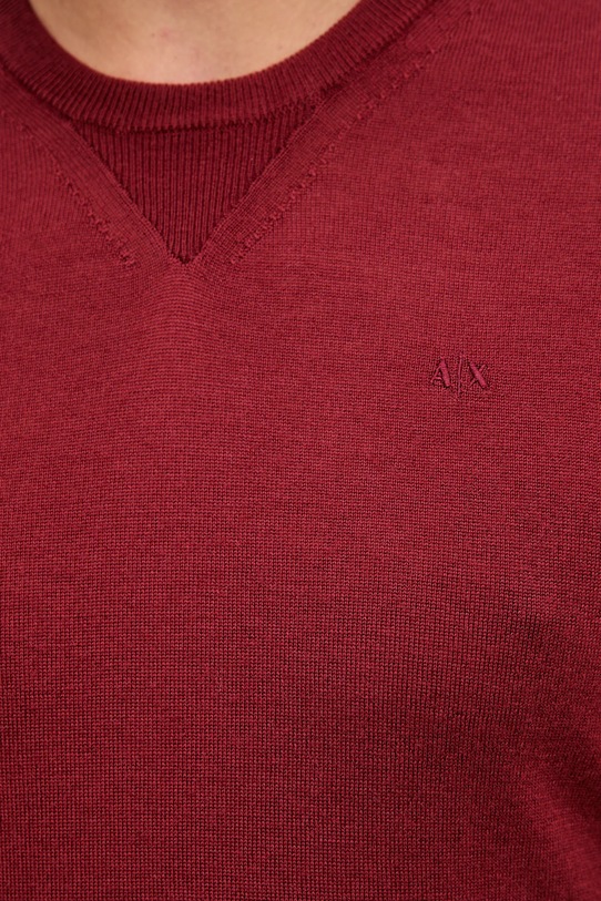 Vlněný svetr Armani Exchange 8NZM3A.ZM8AZ. burgundské