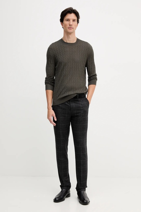 Armani Exchange sweter z dodatkiem wełny XM000878.AF11982 zielony AW25