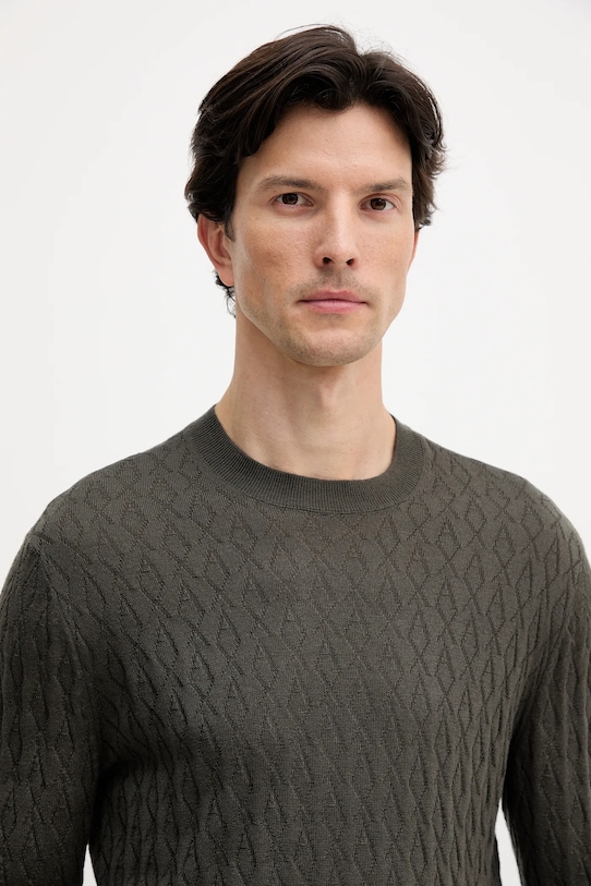 Armani Exchange sweter z dodatkiem wełny zielony XM000878.AF11982