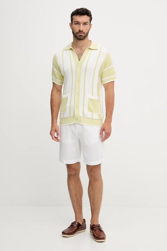 Pamučni kardigan Frescobol Carioca 2599.432 zelena AW25