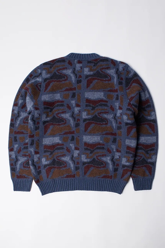 Πουλόβερ με προσθήκη μαλλιού by Parra Repeat ftp booster knitted 54335 μπλε AW25