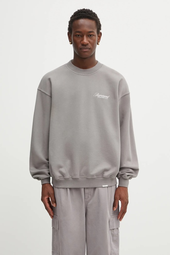 Odzież Represent bluza bawełniana Owners Club Script OCM100007 szary