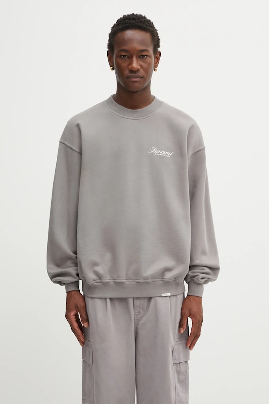 Odzież Represent bluza bawełniana Owners Club Script OCM100007 szary