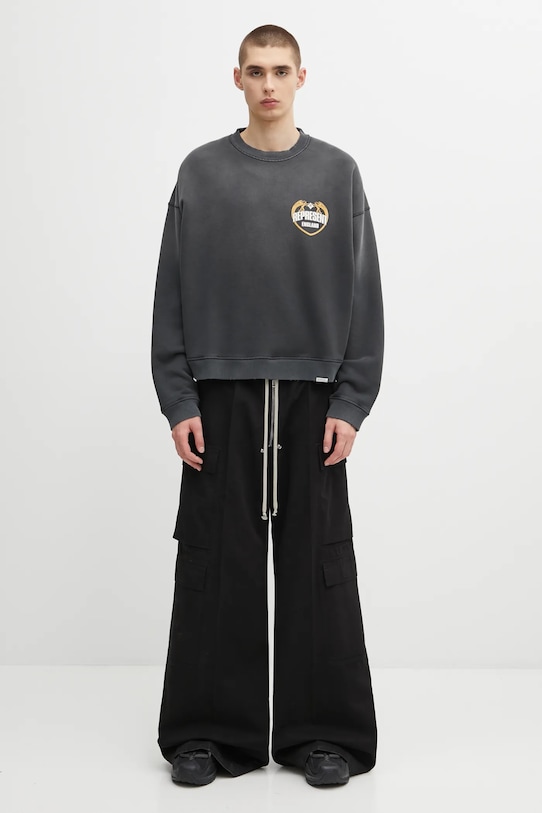 Represent bluza bawełniana Angel Border MLM100367 czarny