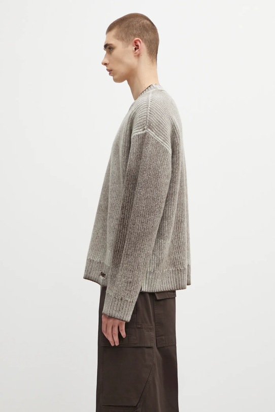 Represent sweter dwustronny wełniany Reversible Fade Out MLM100217 brązowy AW25