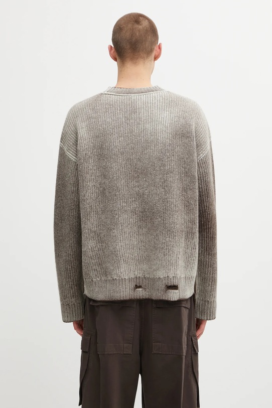 Odzież Represent sweter dwustronny wełniany Reversible Fade Out MLM100217 brązowy