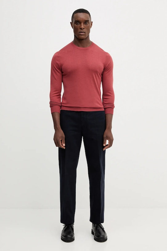 Hackett London sweter z wełną HM7000006 czerwony AW25