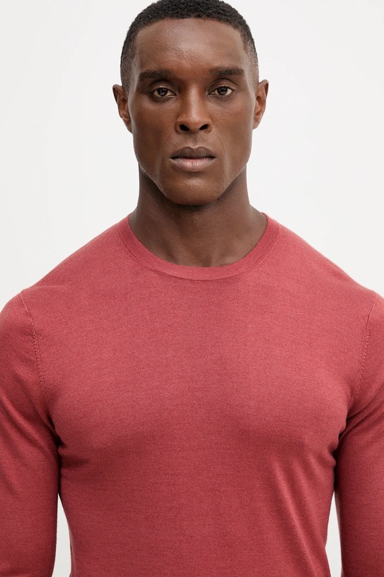 Hackett London sweter z wełną czerwony HM7000006