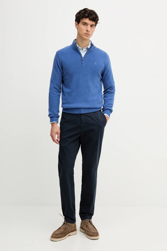 Шерстяной свитер Hackett London HM7000078 голубой AW25