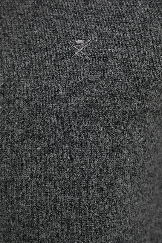 Hackett London sweter wełniany HM7000075 szary