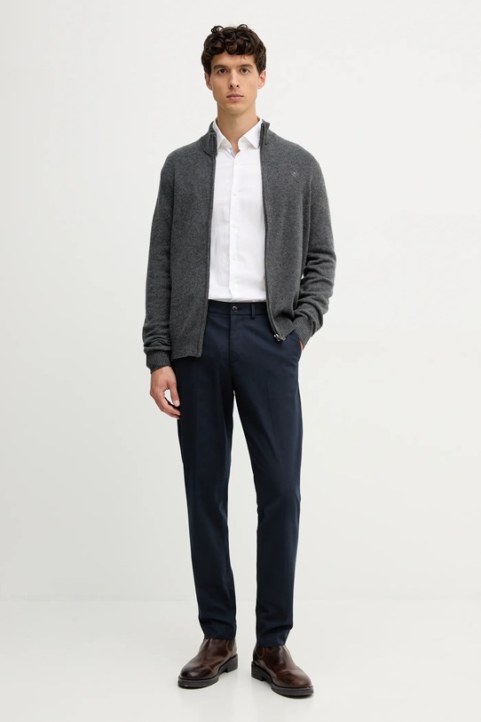 Шерстяной кардиган Hackett London HM7000077 серый AW25