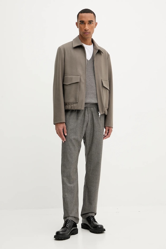 Вълнен елек BARENA VENEZIA Knitwear Turlon KNU5287.305 сив AW25