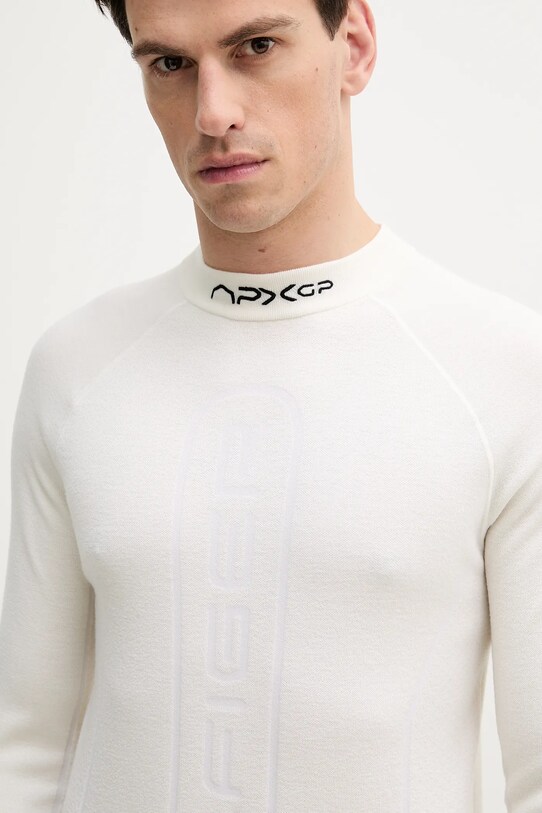 Tommy Hilfiger sweter wełniany x F1 THE MOVIE beżowy MW0MW41383