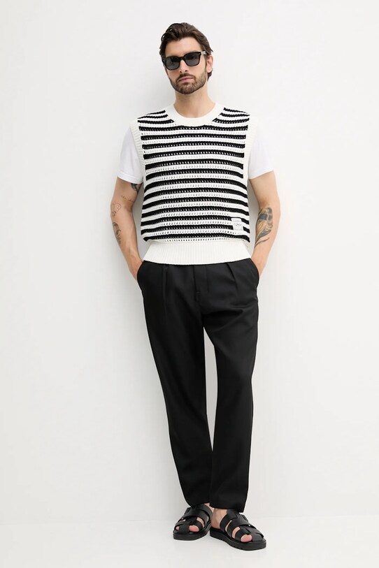 Tommy Hilfiger vestă din bumbac x F1 THE MOVIE MW0MW41385 negru AW25