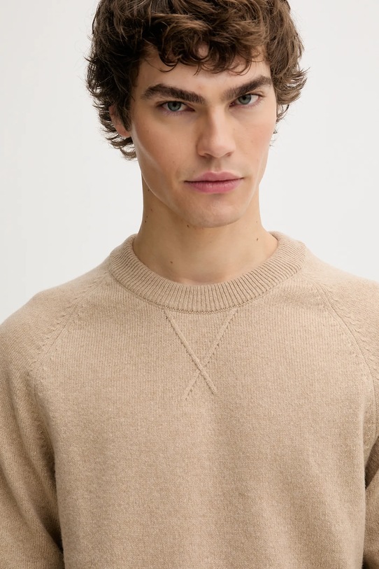 PS Paul Smith sweter wełniany beżowy M2R.487Z.T22514