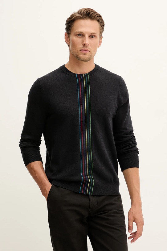 PS Paul Smith sweter z domieszką wełny okrągły czarny M2R.491Z.T22513