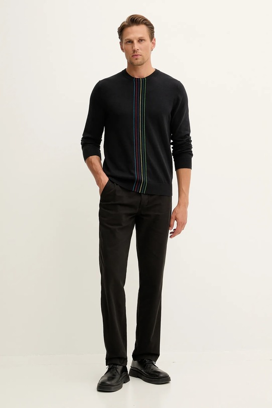 PS Paul Smith sweter z domieszką wełny M2R.491Z.T22513 czarny AW25