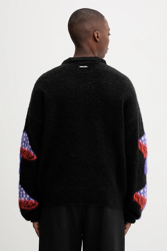 Odzież MSGM sweter z domieszką moheru 3940MM200.257599 czarny