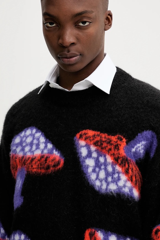 MSGM sweter z domieszką moheru czarny 3940MM200.257599