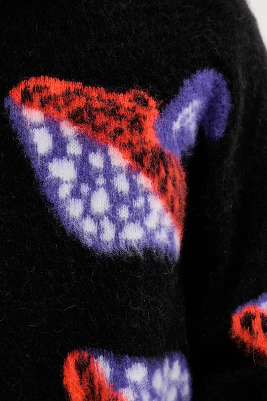 MSGM sweter z domieszką moheru 3940MM200.257599 czarny