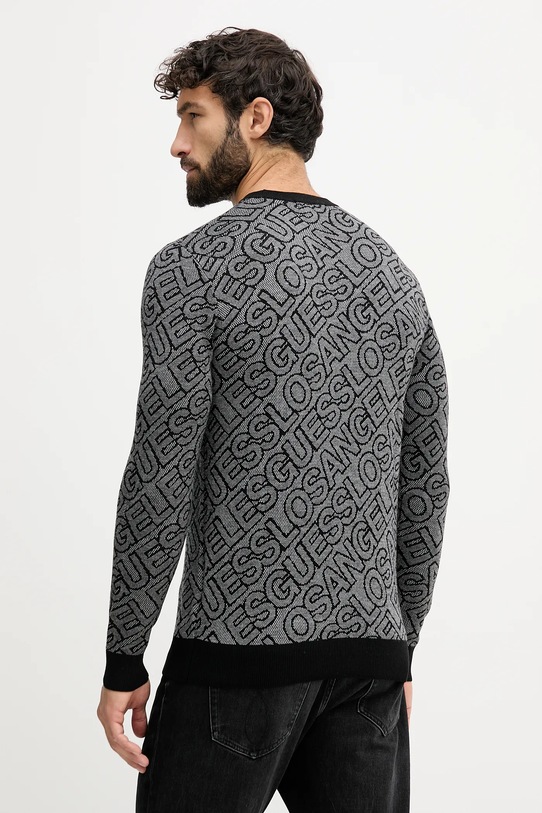 Odzież Guess sweter z domieszką jedwabiu JARROD M5BR11.Z0442 szary