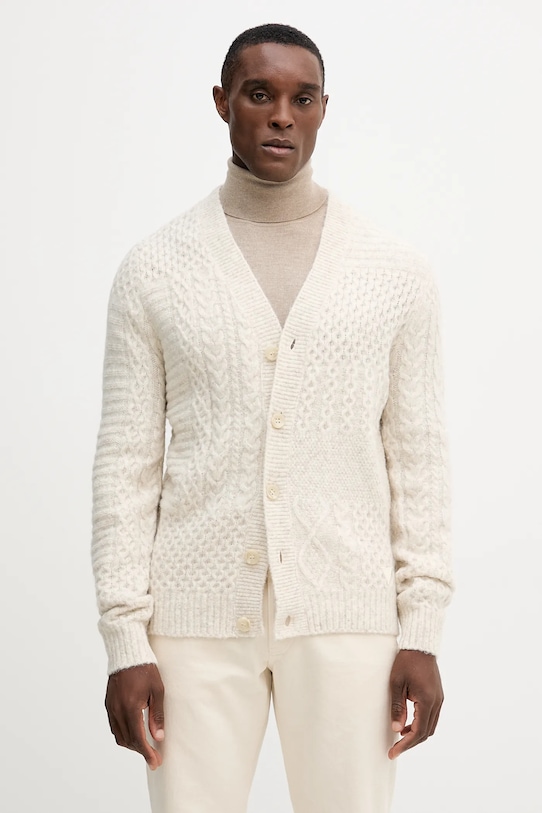 Guess cardigan con aggiunta di lana JEFFRY melange beige M5BR15.Z0462