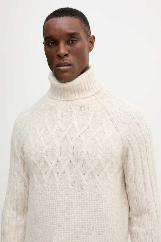 Guess sweter z domieszką wełny JEMMY beżowy M5BR16.Z0462