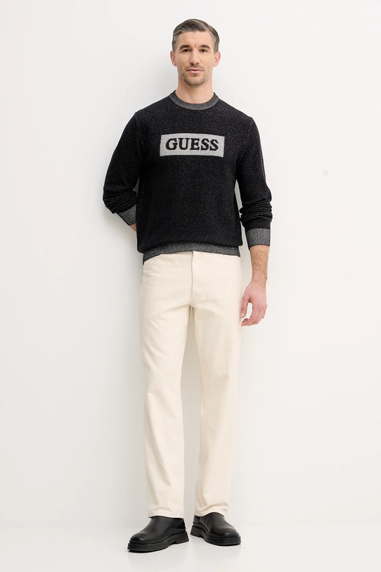 Guess sweter z dodatkiem wełny JACK M5BR28.Z0531 czarny AW25