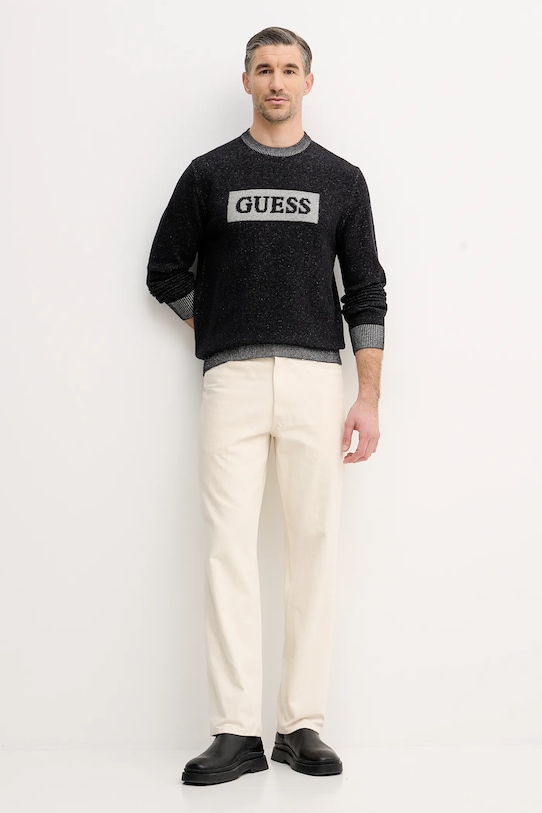Guess sweter z dodatkiem wełny JACK M5BR28.Z0531 czarny AW25