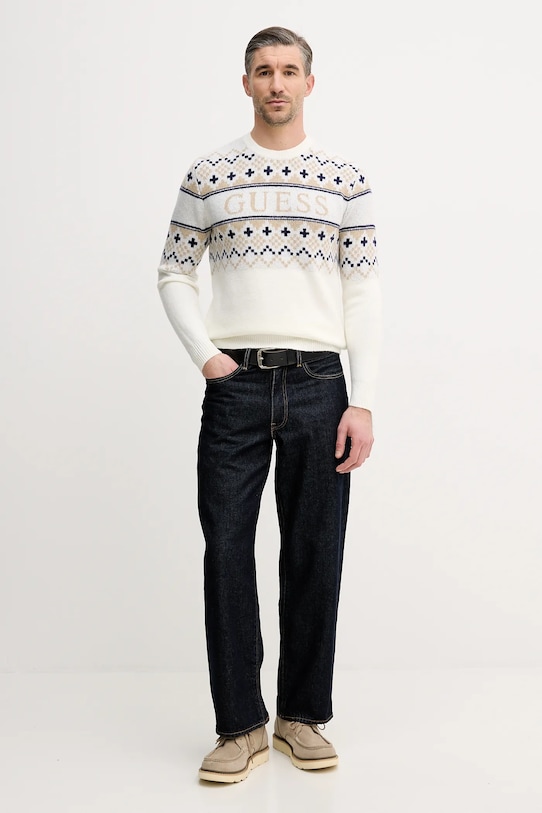 Sveter s prímesou vlny Guess M5BR61.Z4142 béžová AW25