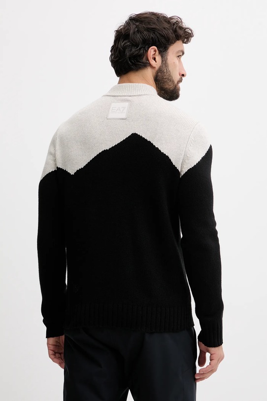 Odzież EA7 Emporio Armani sweter z dodatkiem wełny AF14568.7M000504 czarny