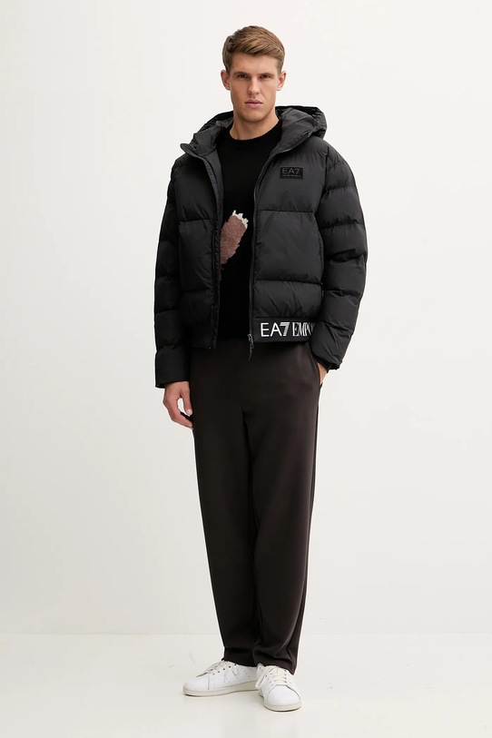 Светр з домішкою вовни EA7 Emporio Armani AF17652.7M001128 чорний AW25