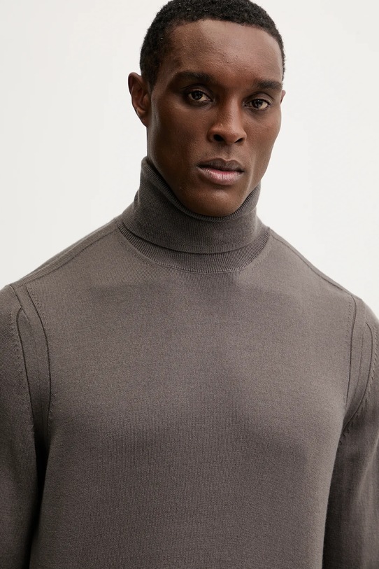 Armani Exchange sweter z dodatkiem wełny brązowy XM000900.AF11982