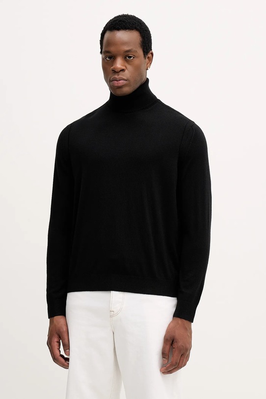 Armani Exchange sweter z dodatkiem wełny golf czarny XM000900.AF11982