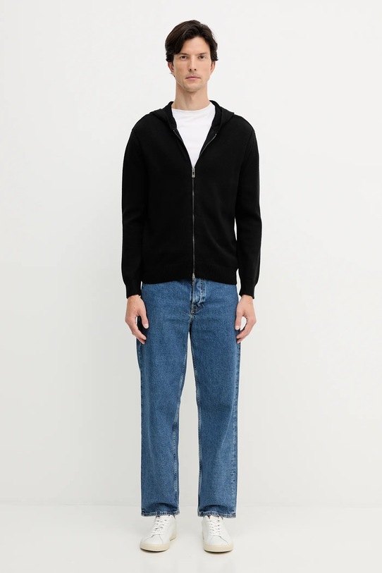 Armani Exchange sweter z dodatkiem wełny XM000905.AF14008 czarny AW25