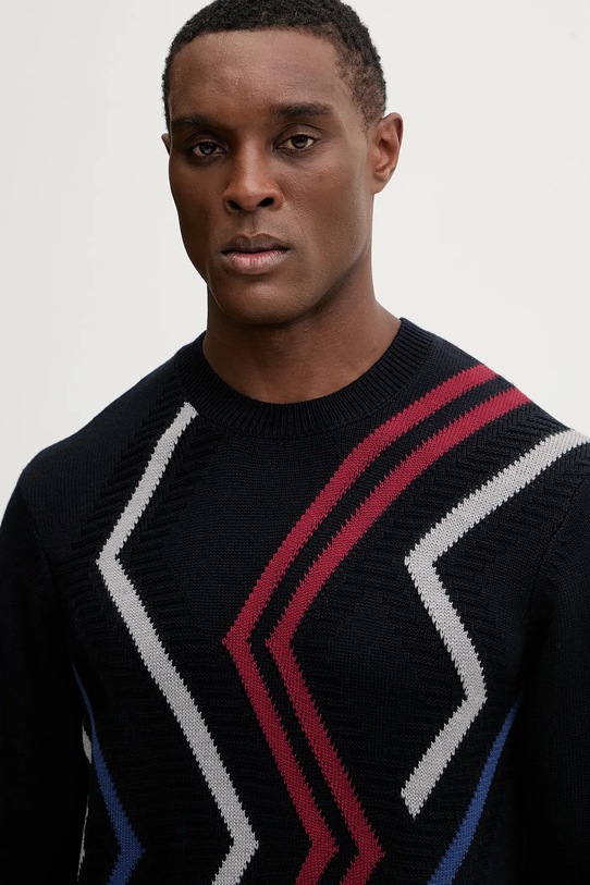 Armani Exchange sweter z dodatkiem wełny granatowy XM001323.AF13776