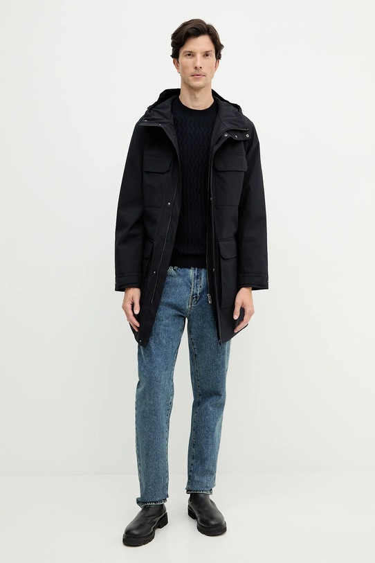 Armani Exchange sweter z dodatkiem wełny XM001560.AF11982 granatowy AW25