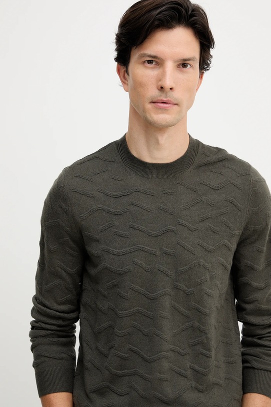 Armani Exchange sweter z dodatkiem wełny zielony XM001560.AF11982