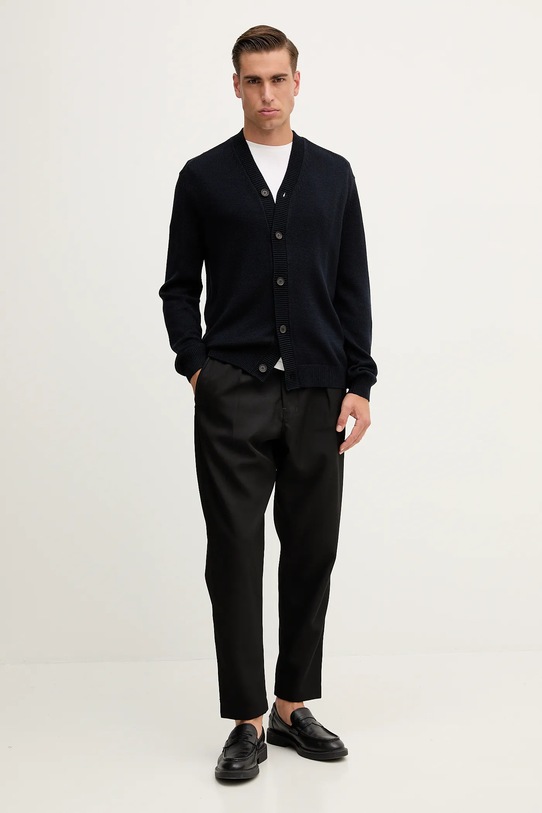 Armani Exchange kardigan z domieszką wełny XM001914.AF14008 granatowy AW25
