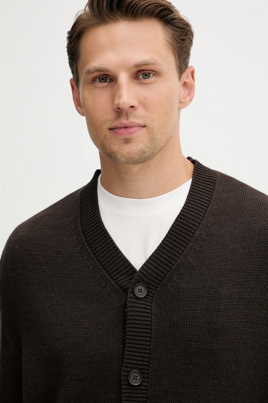 Жилетка с вълна Armani Exchange кафяв XM001914.AF14008