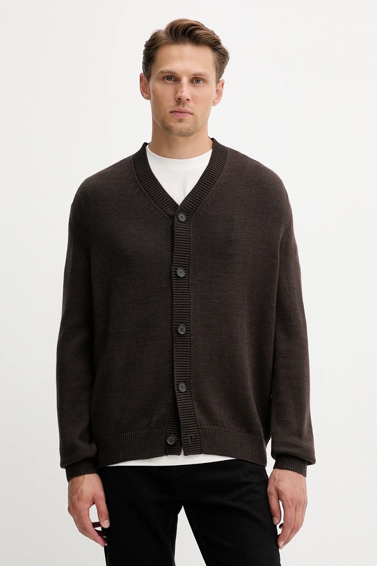 Armani Exchange kardigan z domieszką wełny z domieszką wełny zielony XM001914.AF14008
